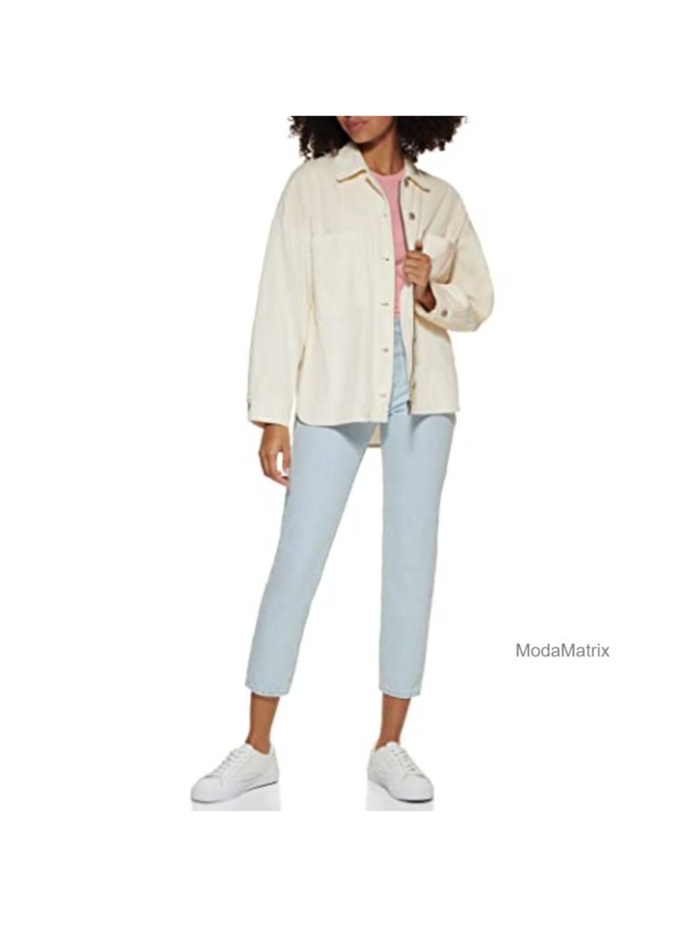 Women's Relaxed Fit Cotton Corduroy Shirt Jacket Shacket Zip Button Oversized